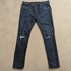 All Saints Men's Cigarette Fit Distressed Denim Jeans